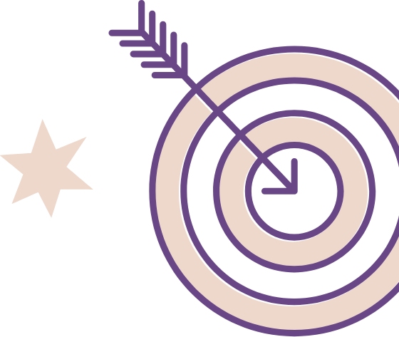 arrow in target color